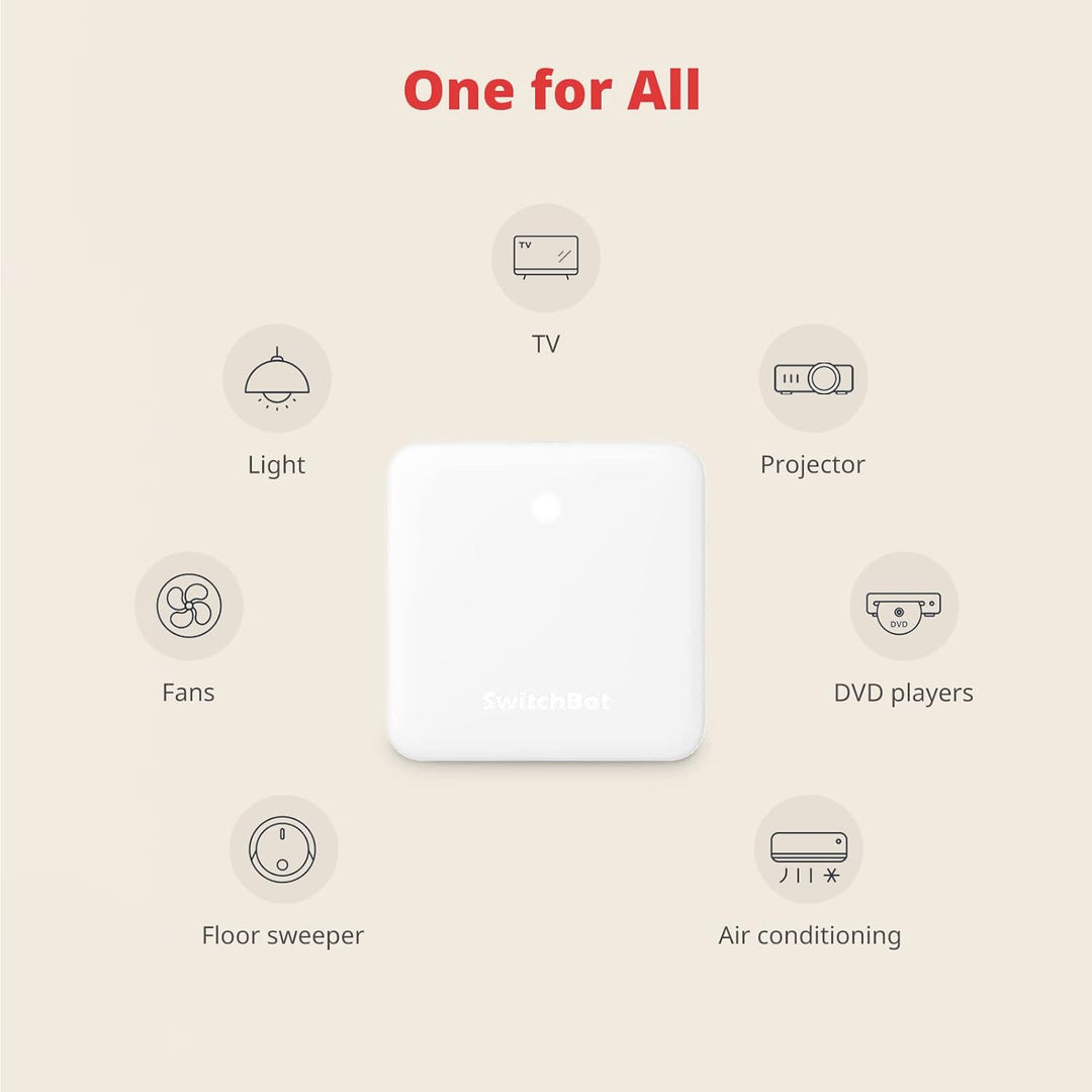 SwitchBot Hub Mini Smart Fernbedienung - IR-Sendersystem, Verbindung zu WLAN, Klimaanlagensteuerung,