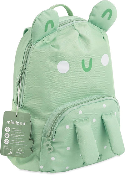 Miniland Ecothermibag Kid Frog. Kinder-Isoliertasche für Kindergarten, Ausflüge und Picknicks, aus r