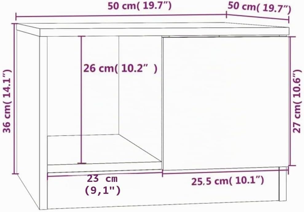 vidaXL Couchtisch mit 2 Fächern Beistelltisch Wohnzimmertisch Kaffeetisch Sofatisch Teetisch Tisch W