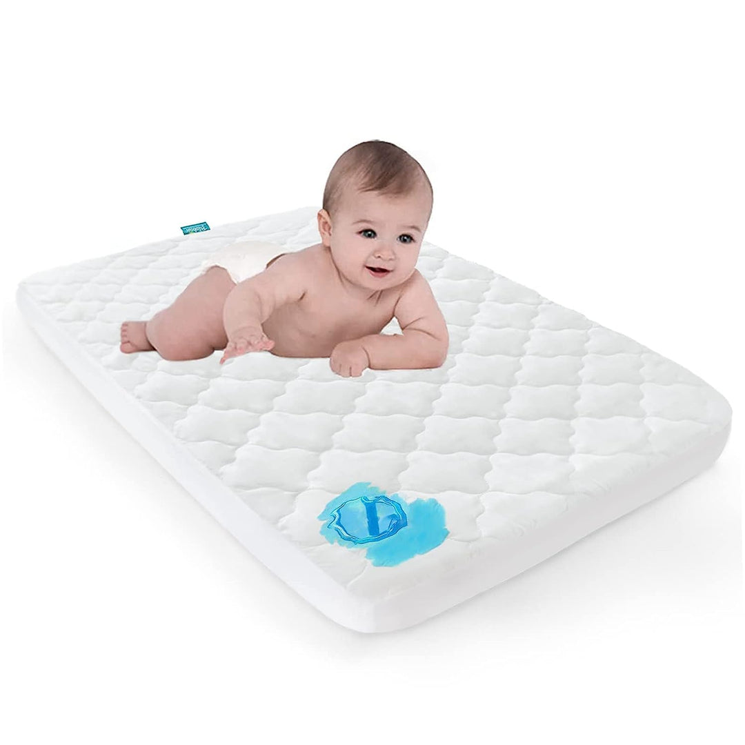 Matratzenschoner für Reisebett, wasserdicht, gesteppt, 97 x 67 cm, passend für alle tragbaren Mini-K