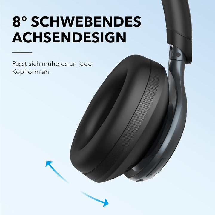 soundcore by Anker, Space One Kabellose Kopfhörer, Adaptives aktives Noise Cancelling, 2X stärkere S