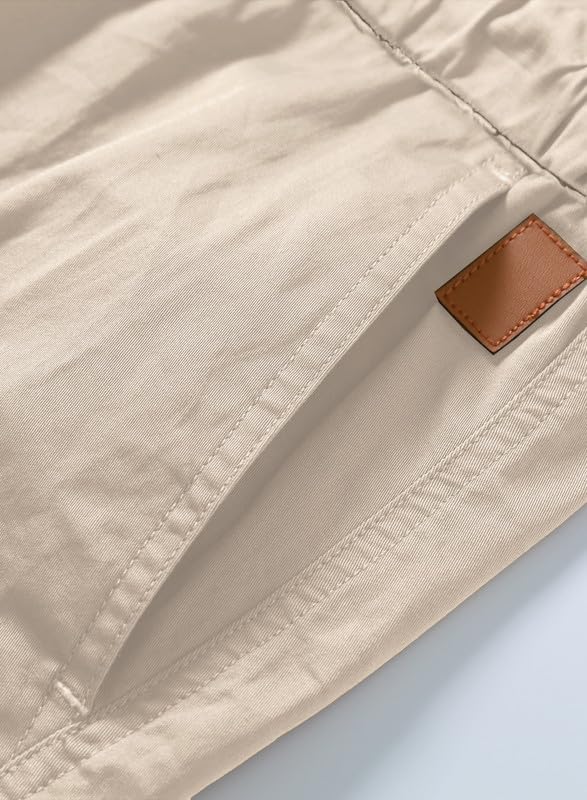 Elegancity Kurze Hosen Herren Cargo Shorts Sommer Freizeithose Kurze Elastische Taille Chino Shorts