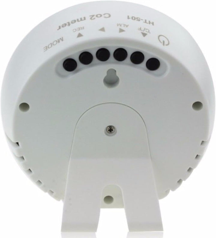 Seben HT-501 CO2 Messgerät für Raumluft mit Alarm-Funktion, Melder, Temperatur & Luftfeuchtigkeit An