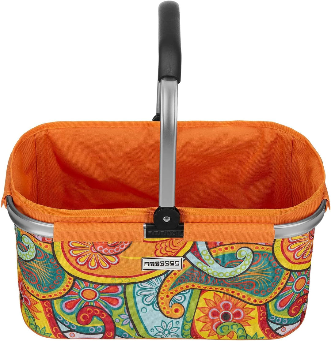 anndora Einkaufskorb PAISLEY 22 Liter - orange gemustert Paisley Orange