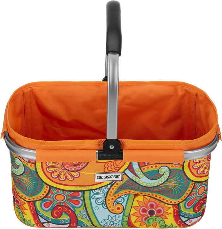 anndora Einkaufskorb PAISLEY 22 Liter - orange gemustert Paisley Orange