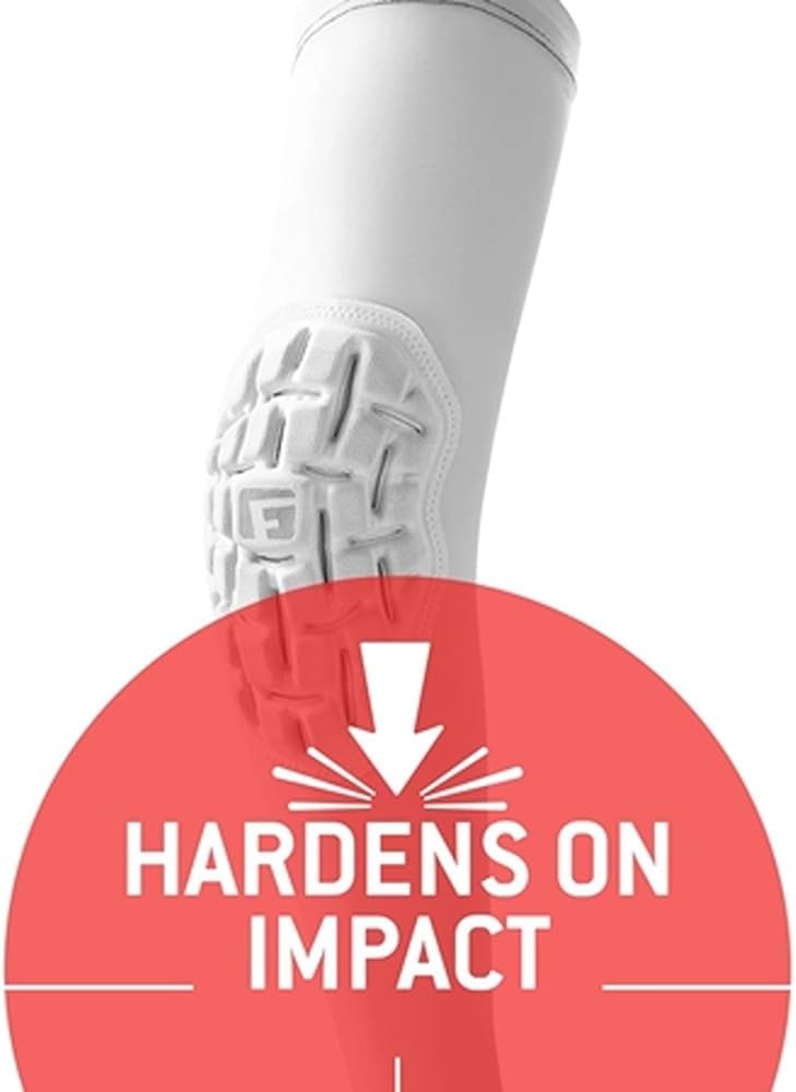 G-Form Padded Pro Team Basketball Sleeve - Arm Sleeves für Männer und Frauen L-XL Weiss, L-XL Weiss