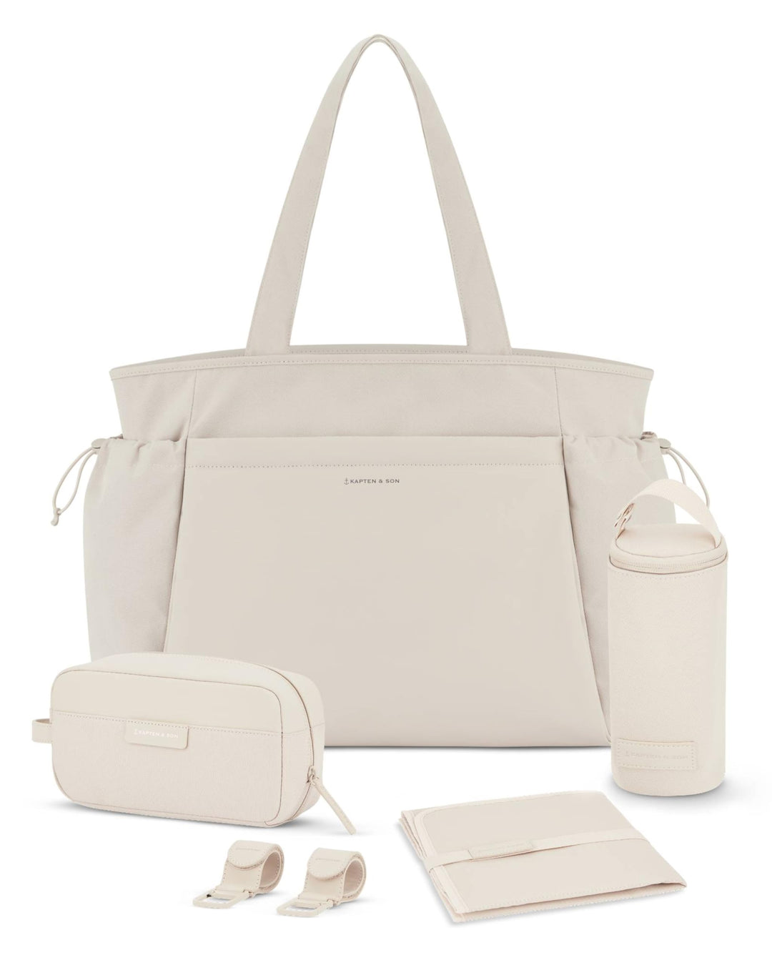 Kapten & Son Shopper Hellvi Diaper Set 25 L | Wickeltasche mit Kinderwagen- und Kofferbefestigung |