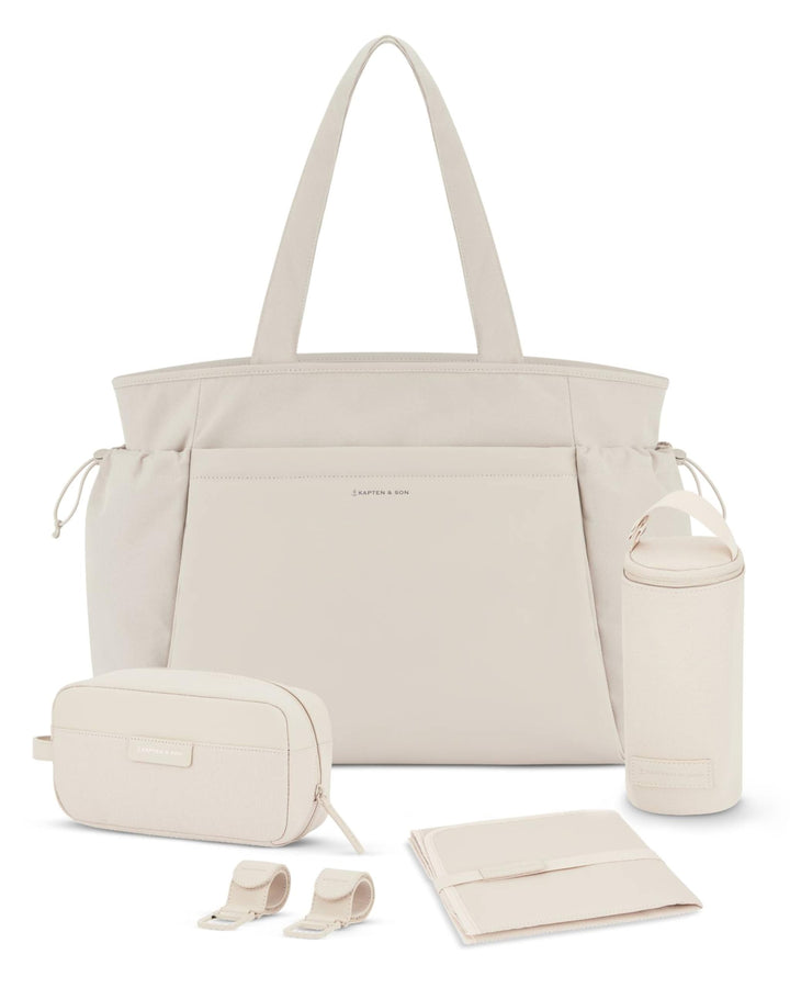 Kapten & Son Shopper Hellvi Diaper Set 25 L | Wickeltasche mit Kinderwagen- und Kofferbefestigung |