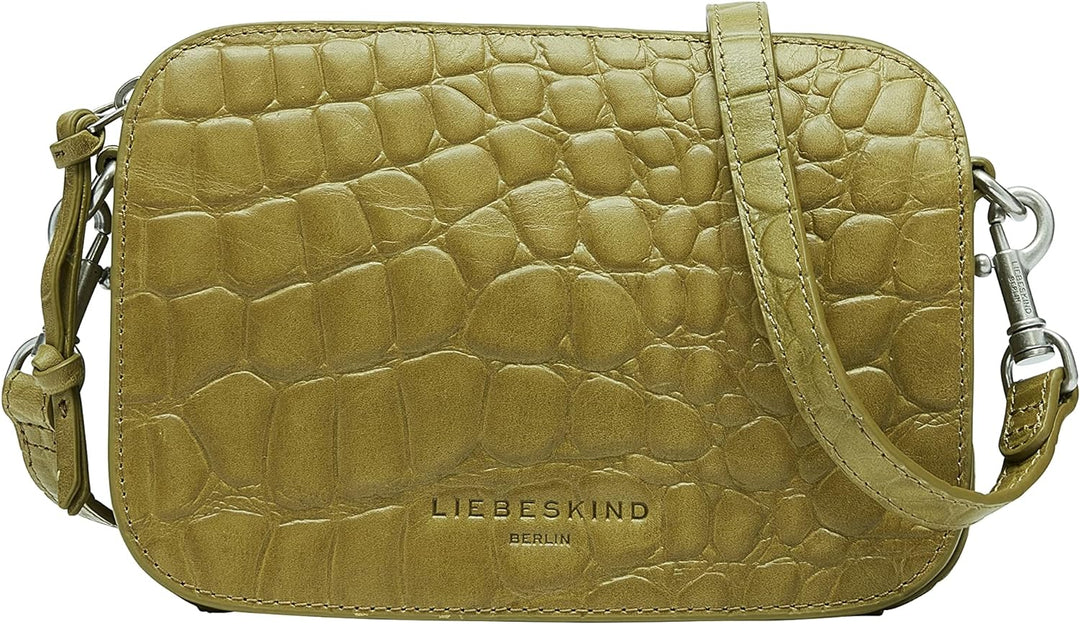 Liebeskind Berlin Croco Luka Crossbody, Small (HxBxT 14.5cm x 20.5cm x 7cm), Matcha