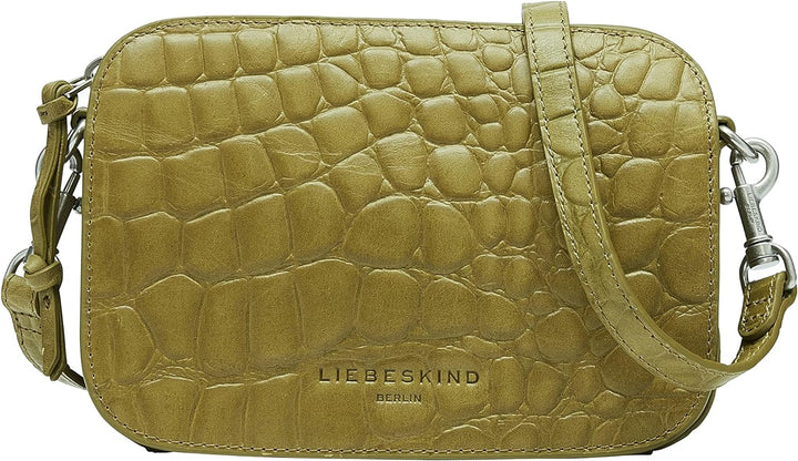Liebeskind Berlin Croco Luka Crossbody, Small (HxBxT 14.5cm x 20.5cm x 7cm), Matcha