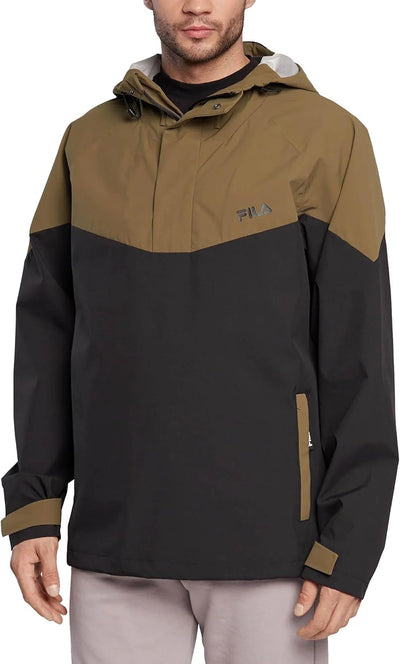 FILA Herren Trencin Windbreaker Pull-on Jacket S Moonless Night-Burnt Olive, S Moonless Night-Burnt