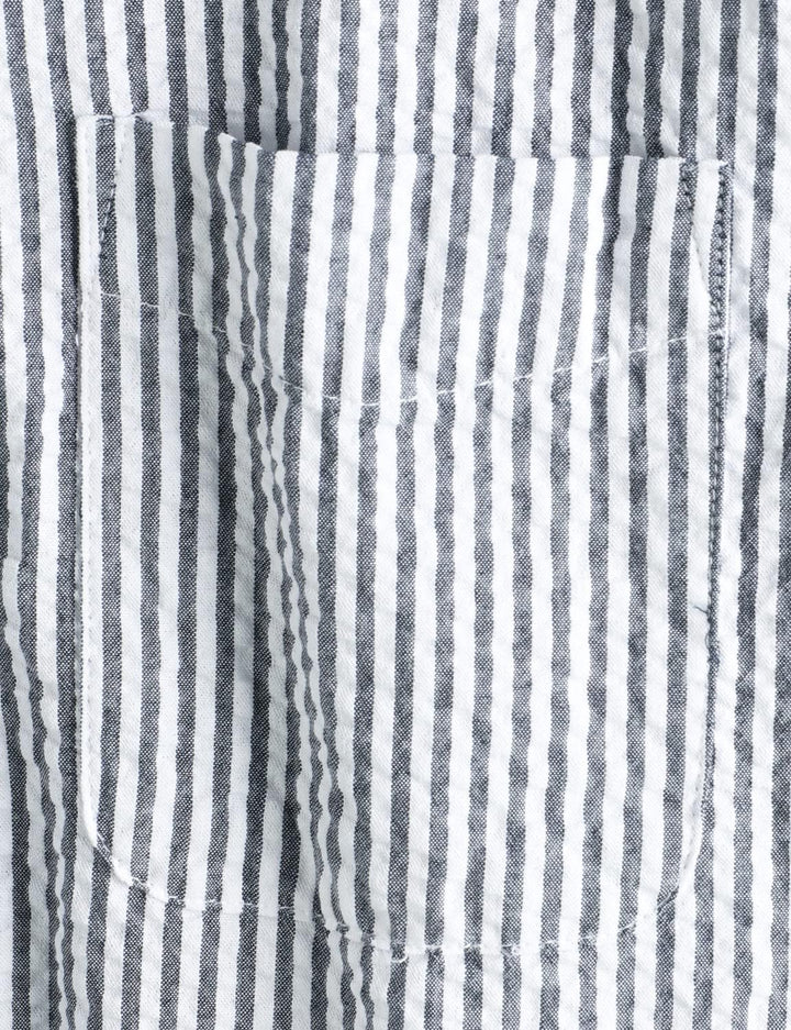 VATPAVE Herren Gestreifte Sommerhemd Casual Button Down Kurzarm Strand HawaiiHemd S Marineblau, S Ma
