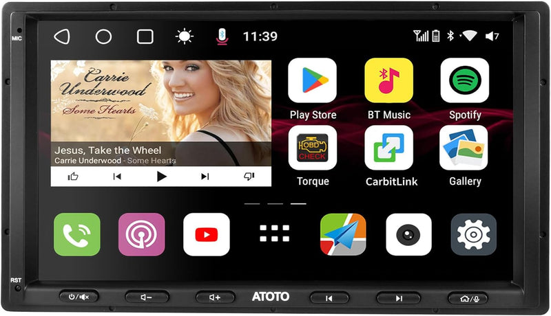 ATOTO S8MS Digital Media-Receiver Android Doppel-DIN Autoradio, 7 Zoll Display, Android Auto drahtlo