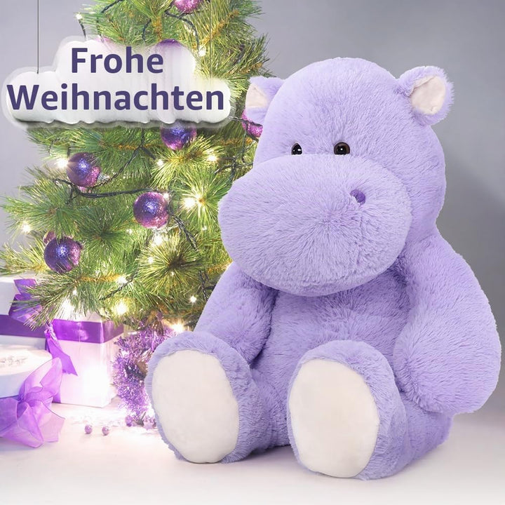 MorisMos Jumbo Plüsch Nilpferd Hippo, grosses Flusspferd Kuscheltier XXL, 90cm Riesen Nilpferd Plüsc