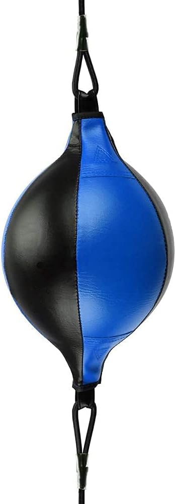 HUINING Doppelseitiger Speedball aus Leder Universal Boxball MMA Muay Thai Deckentrainingssandsack B
