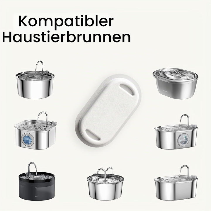 PETLIBRO Katzenbrunnen Filter 8er Pack, 8 Stück Filter für Katzenbrunnen Edelstahl, Dreifach-Filteru