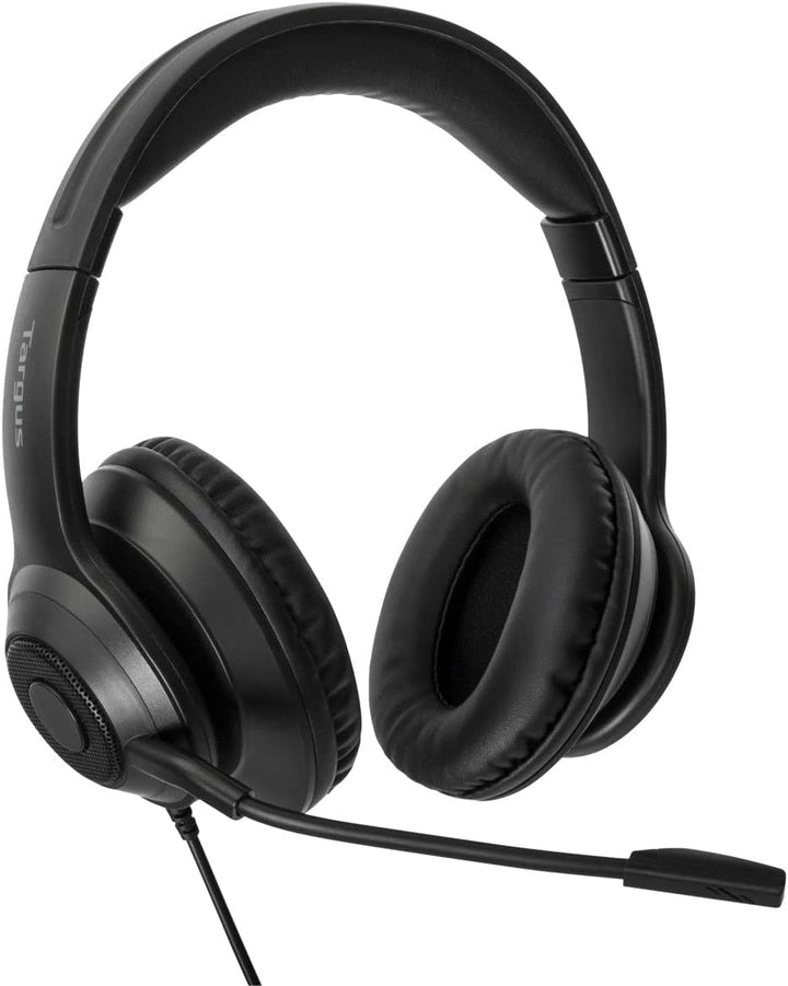 Targus Stereo-Headset, kabelgebunden, USB-Anschluss, 1,8 m Kabel, mit omnidirektionalem Bügelmikrofo
