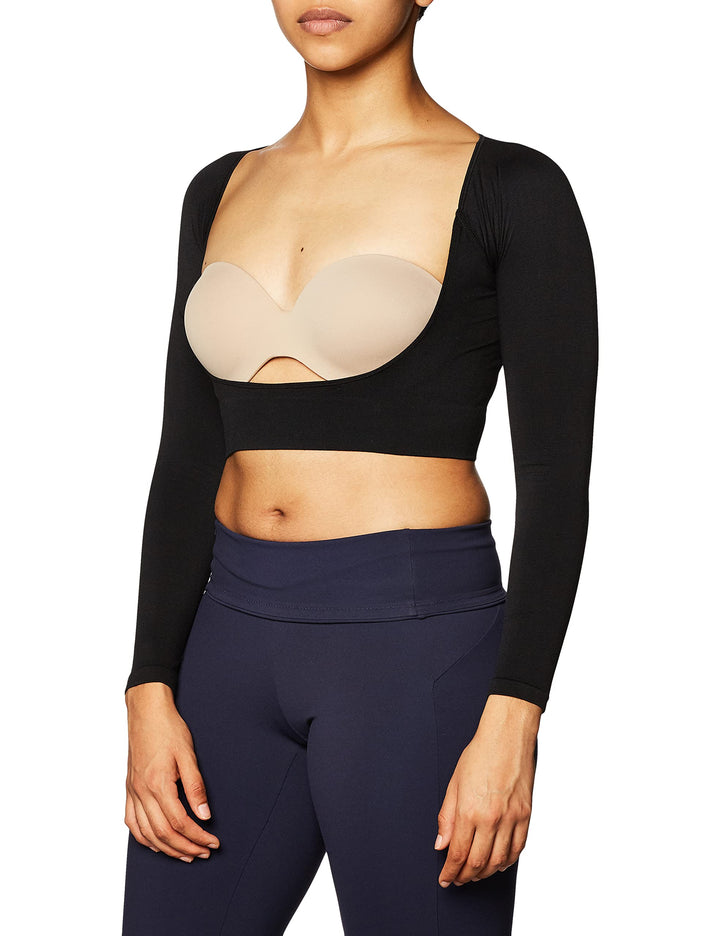 Rhonda Shear Damen Plus Size Seamless Arm Shaper Shapewear Top 1X Schwarz, 1X Schwarz