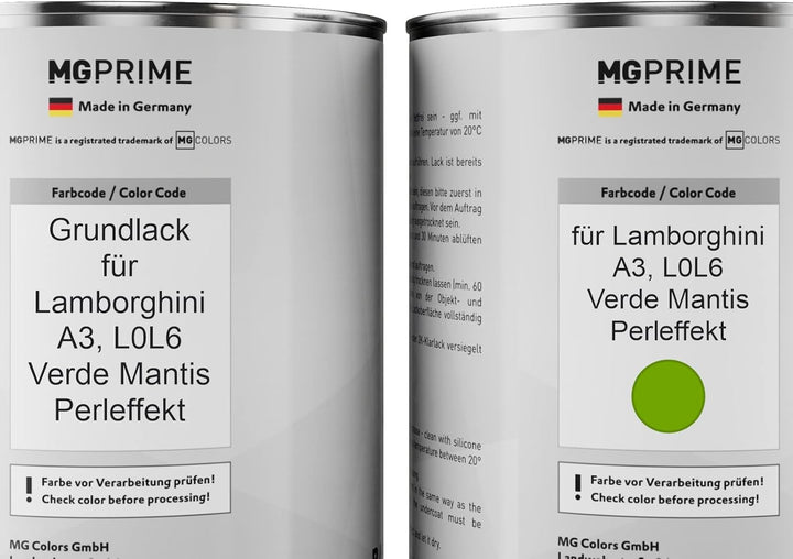 MG PRIME Autolack Set Dose spritzfertig für Lamborghini A3 / L0L6 Verde Mantis Perleffekt Grundlack