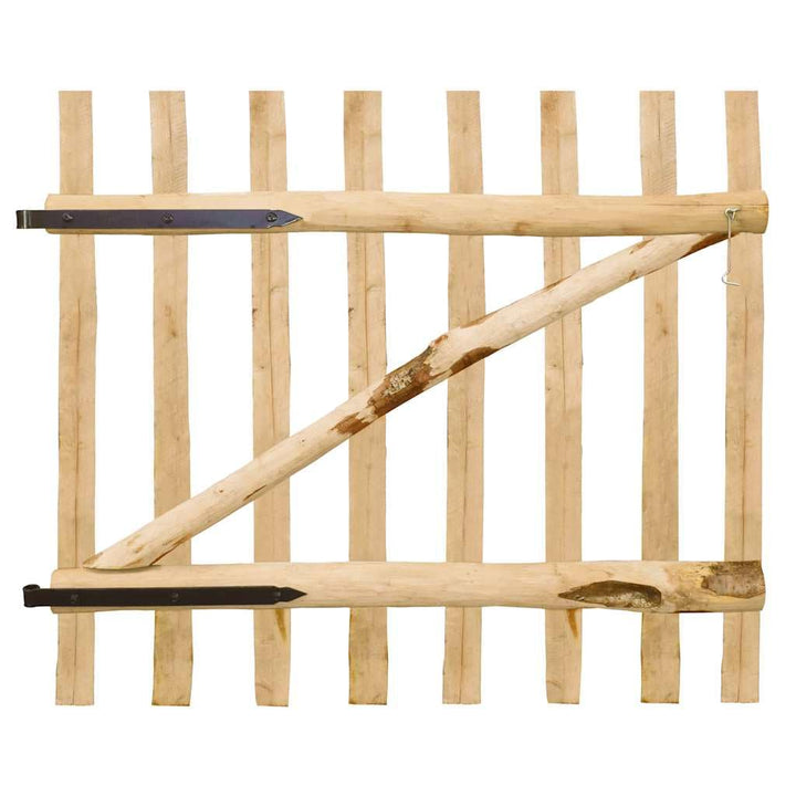 vidaXL 142590 Gartentor 100x90 cm Haselnuss Holz Zauntor Hoftor Gartentür Pforte Tor 100 x 90 cm, 10