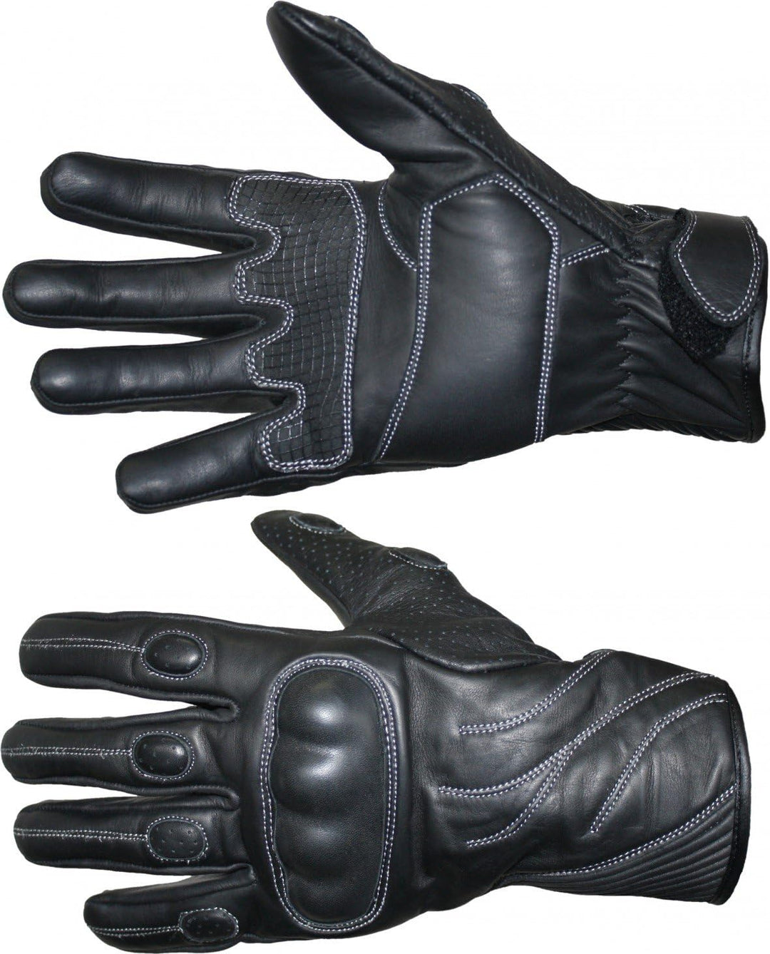 German Wear Motorradhandschuhe Motorrad Biker Lederhandschuhe Schwarz 11=xxl, 11=xxl