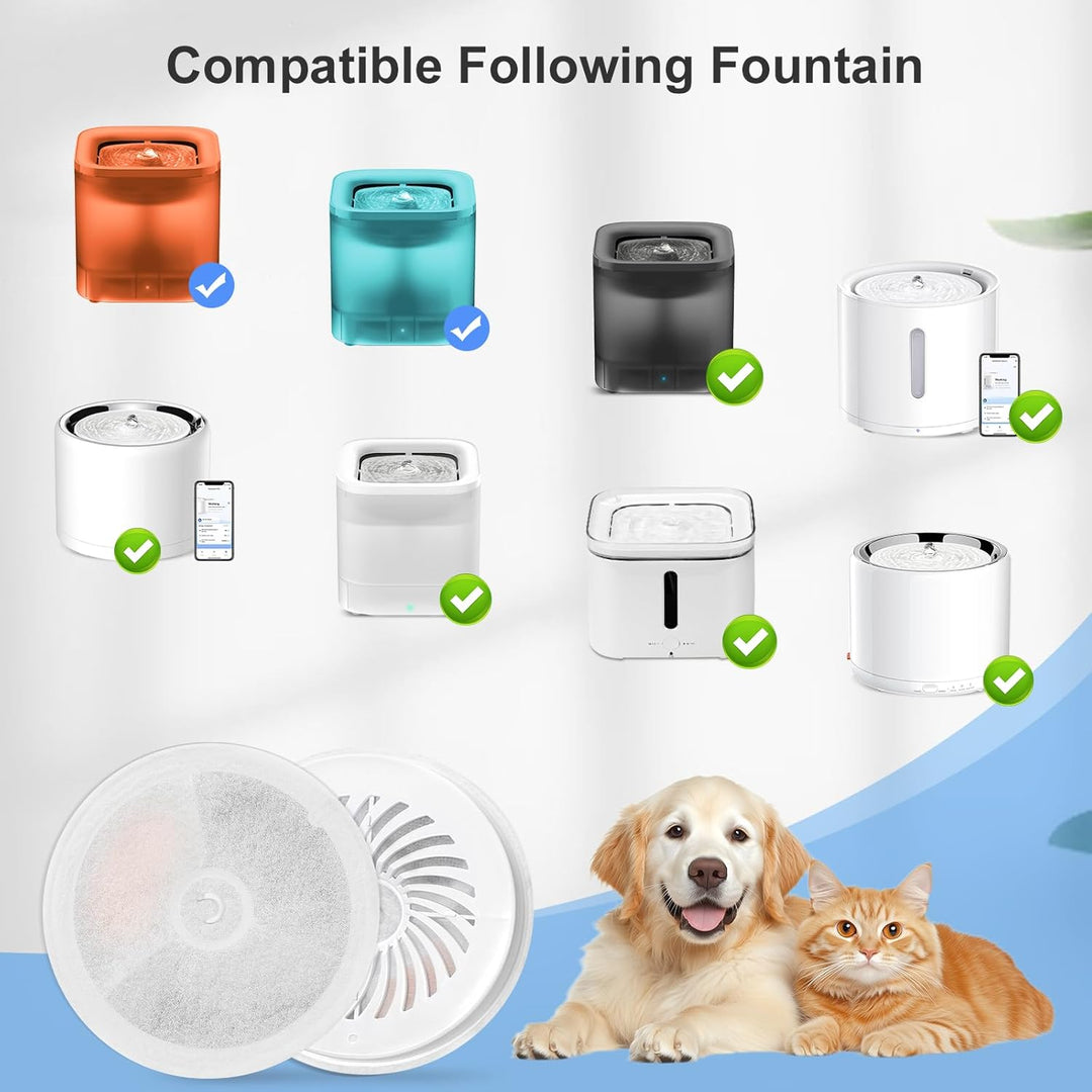 Katzenbrunnen Filter, Filter Unit 3.0 Harz und Aktivkohle Katzen Hunde Trinkbrunnen kompatibel mit E
