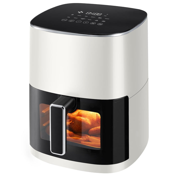 Sweetcrispy Heissluftfritteuse Airfryer 6L mit Sichtfenster, 12-in-1 Funktionen & Touchscreen Air Fr