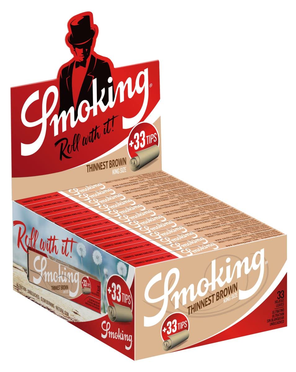 Smoking Smoking Thinnest Brown King Size Papier + Tips