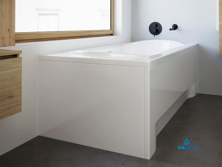 KOLMAN Badewanne LONG Rechteck 170x80 mit AcrylSchürze, Ablaufgarnitur und Füssen Komplettset 4in1 P