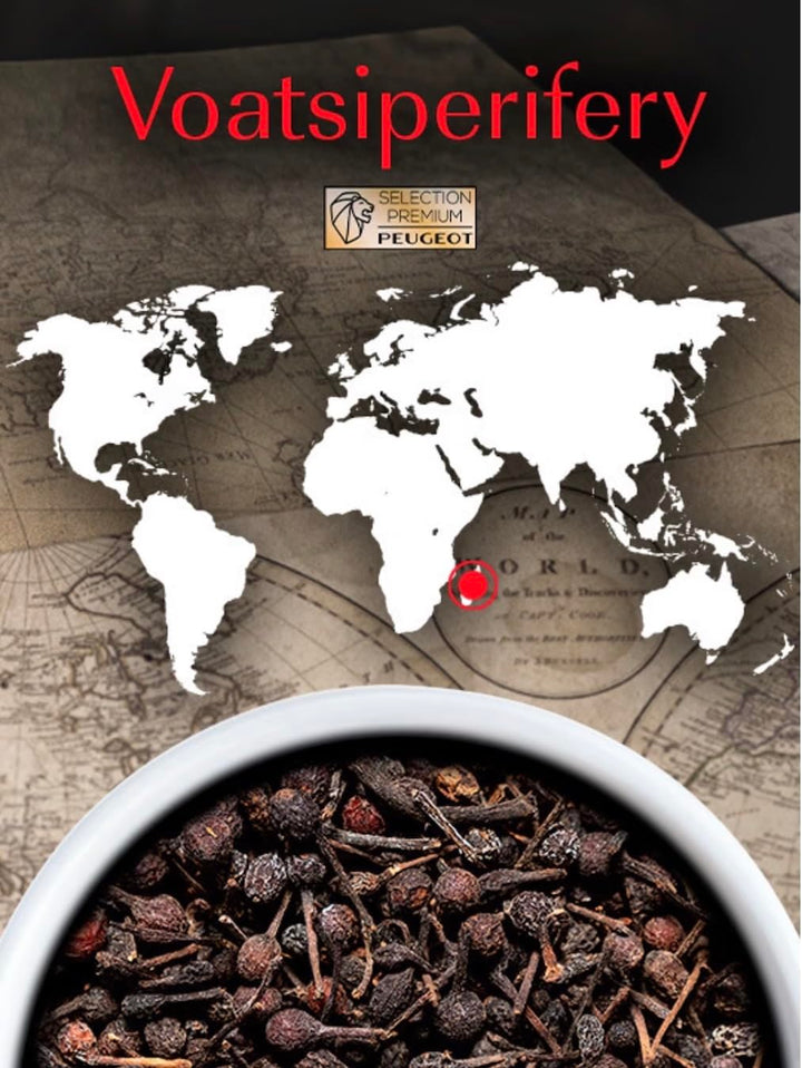 PEUGEOT Premium-Pfeffer-Multipack - Kampot Black & Red, Voatsiperifery, Fresh Blend - Herkunft: Kamb