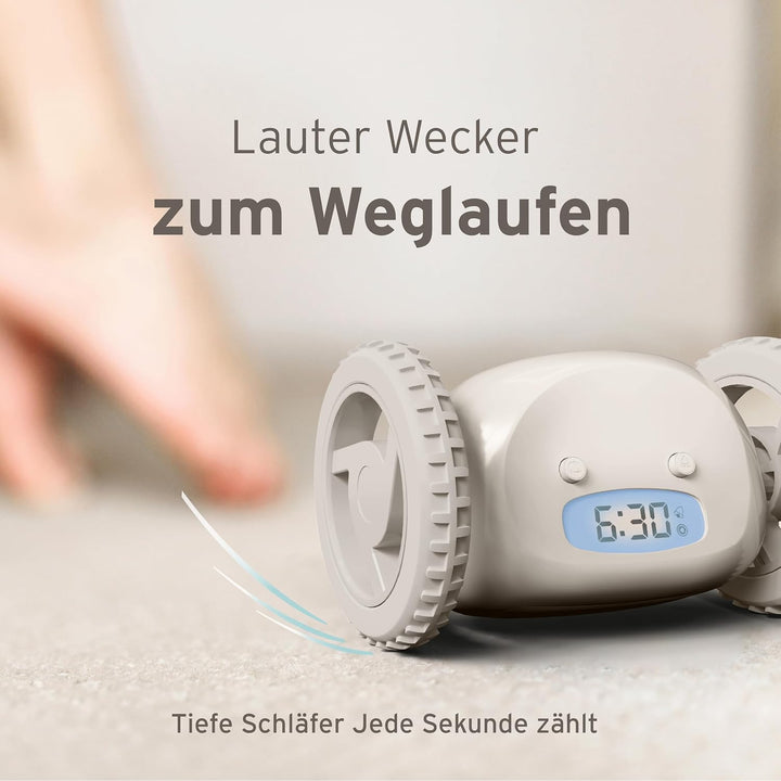 CLOCKY Lauter Wecker Digital Wecker Laut für tiefschläfer Erwachsene Jugendliche Lustig für schwerhö