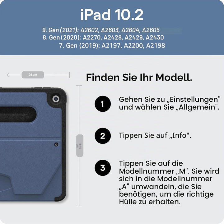 ZUGU iPad 10.2 Hülle 2021/2020 / 2019, schlanke Schutzhülle für die iPad9 / iPad8 / iPad7, 8 Winkel-