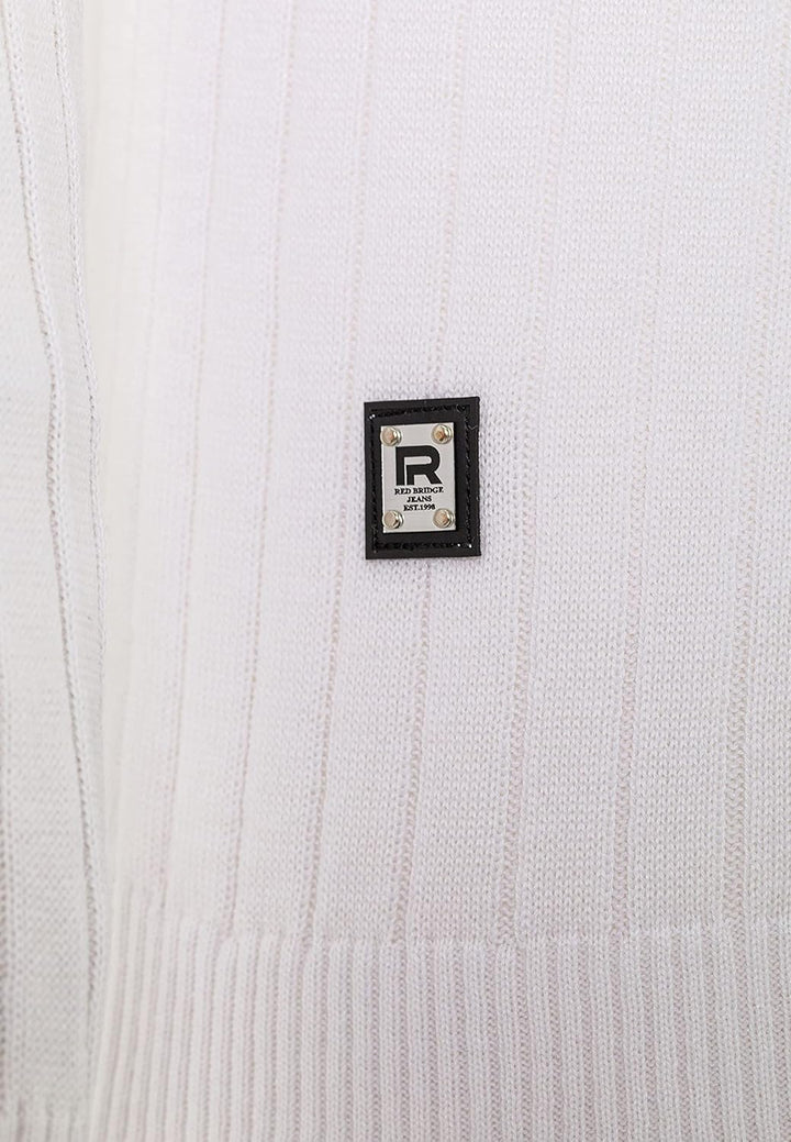 Red Bridge Herren Strickpullover Stehkragen Pullover XL Weiss, XL Weiss