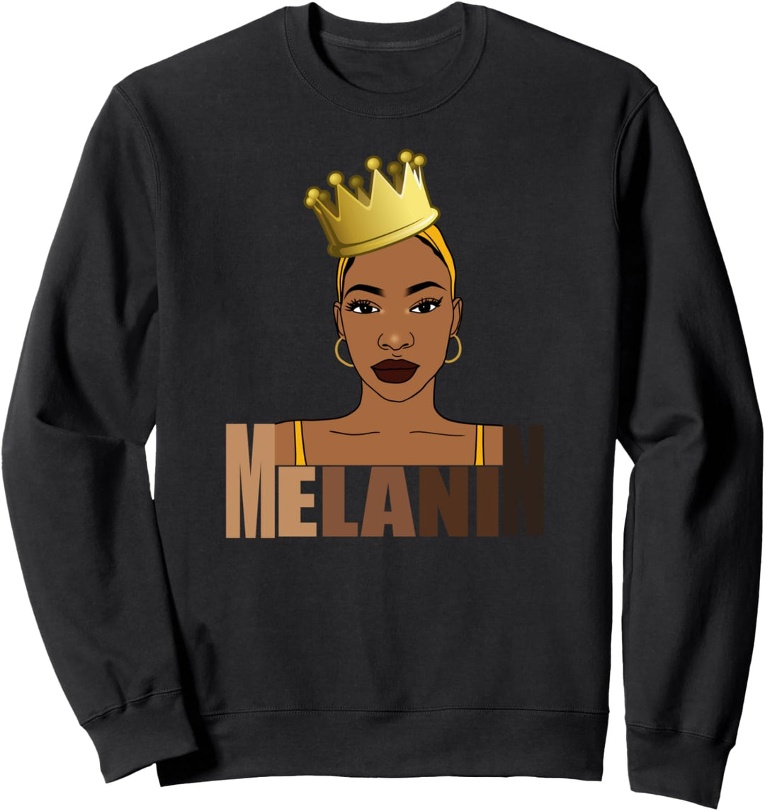 Oheneba: Melanin Drippin' Black Girl Magic Afro Pride Sweatshirt