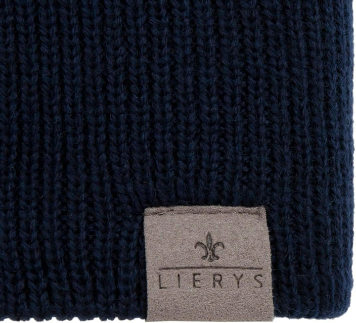 LIERYS Mono Stirnband Damen/Herren 8 cm breit - Made in Germany - dreilagiges Strickband gefüttert m