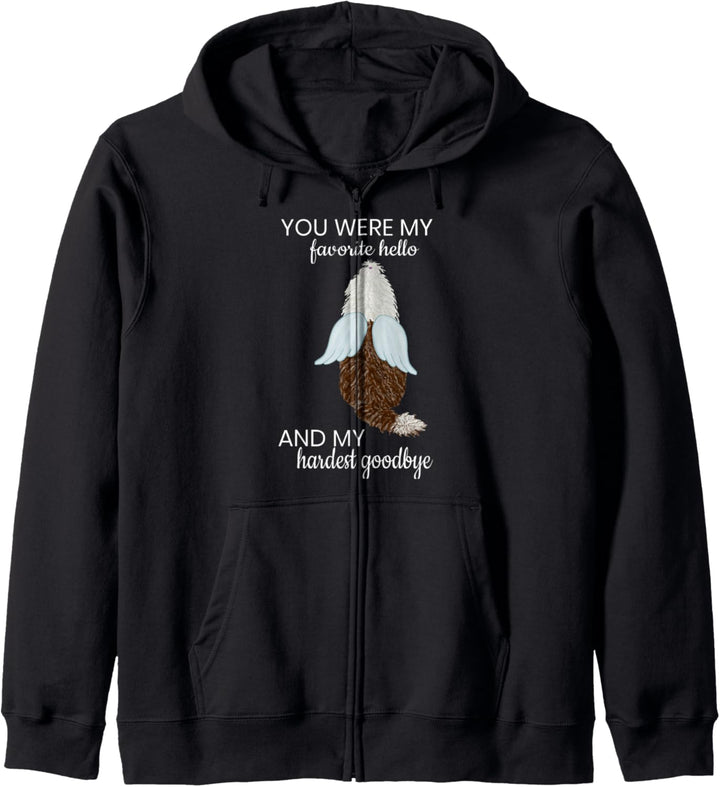 Angel Wing Dog Bearded Collie Memorial Regenbogenbrücke Kapuzenjacke