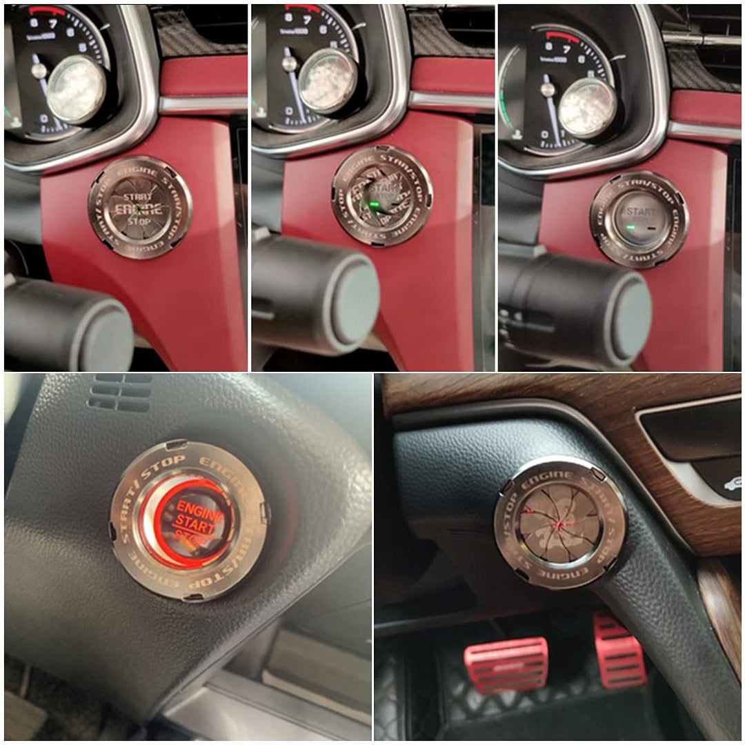 Auto-Motor-Startknopf-Schutzhülle Startknopf Abdeckung, Auto Zündknopf Schalter Innenraum Zündzubehö