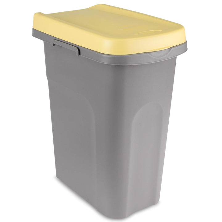 15L Mülleimer gelb Deckel Recycling Mülltrennung Müll 15L Kunststoff Schmal Gelb 15 Liter, Gelb 15 L