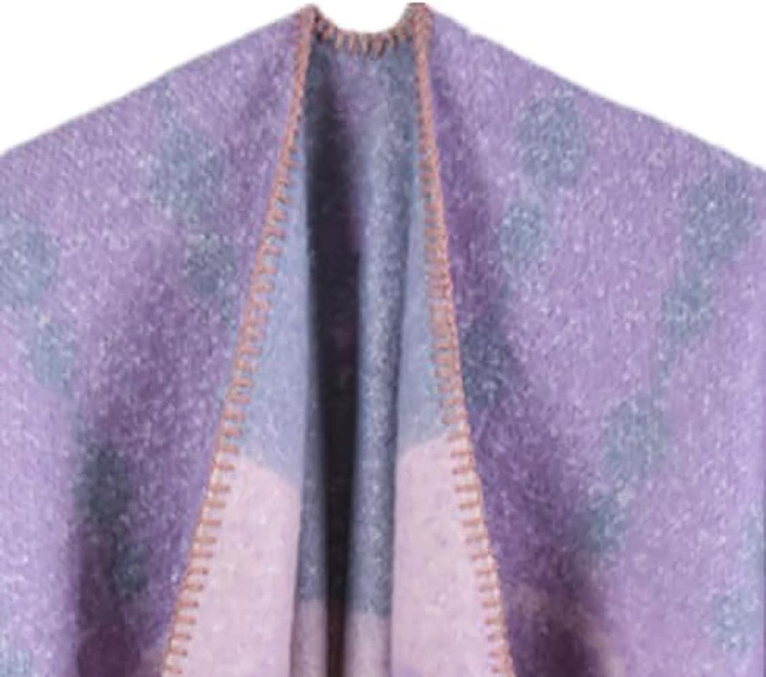 Shmily Girl Damen Poncho Winter Schal Decke Cape Elegant Warme Schultertuch Mantel Strickpullover Ei