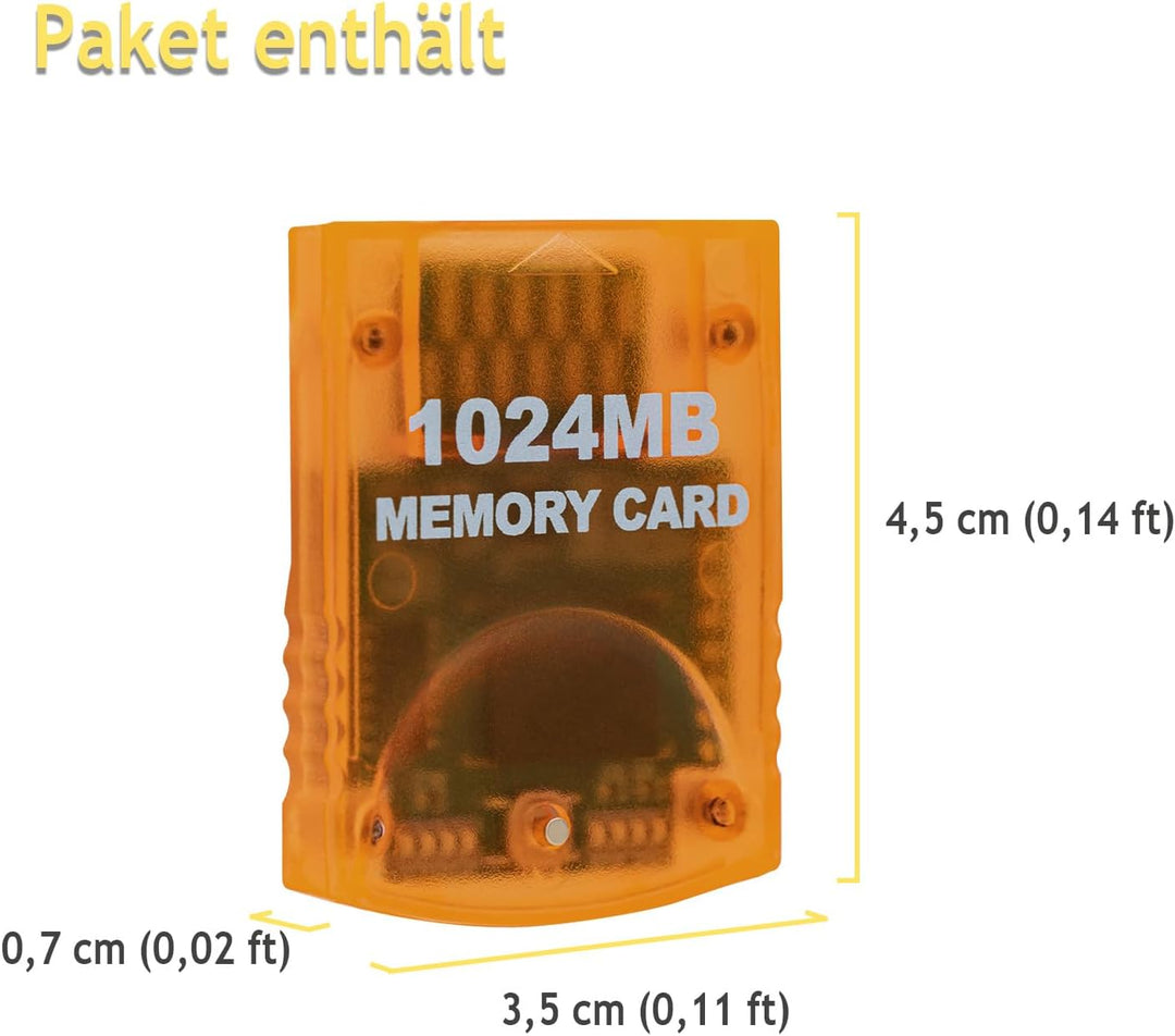 Mcbazel 1024MB Gaming-Speicherkarte für Wii/Gamecube GC-Konsole, 1024MB