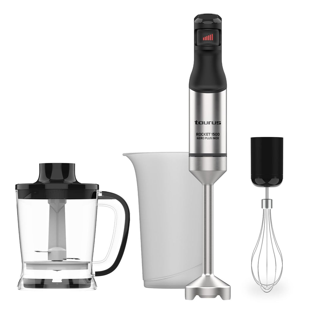 Taurus - Stabmixer Rocket 1500 Nero Plus Inox | 1500W | Leistungsregler | Ergonomisches Design | Ede