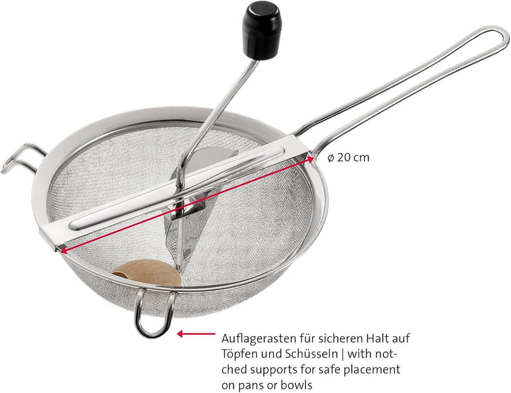 Westmark Einkoch-Set, 1 Passiersieb/Passe-vite + 1 Einmach-/Marmeladen-Trichter mit langem Einfüllst