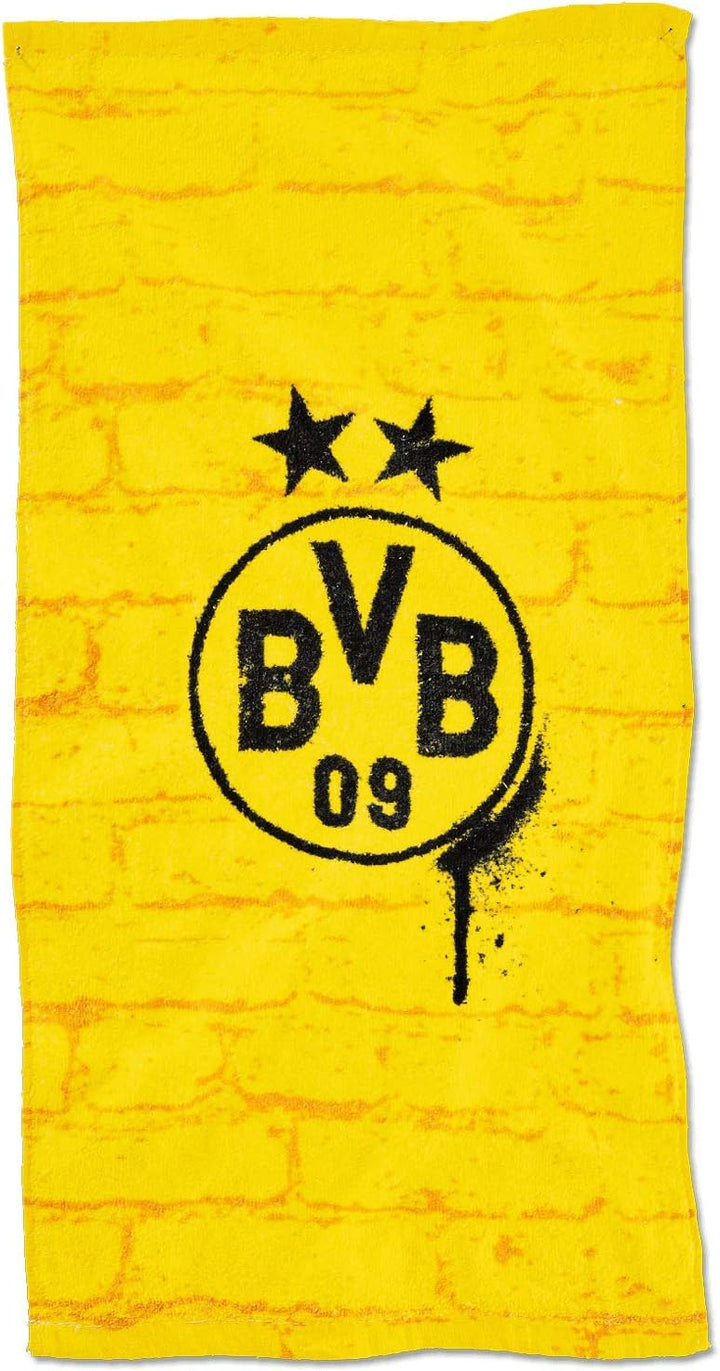 Borussia Dortmund BVB-Fahrradklingel Bundle mit BVB-Zauberhandtuch (60 x 30 cm), Bundle mit BVB-Zaub