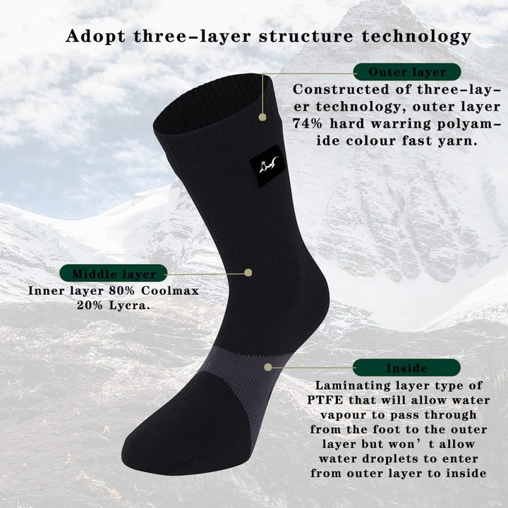 OTTERSHELL Wasserdichte, atmungsaktive Socken Geeignet für Outdoor-Aktivitäten wie Golf, Laufen, Rad