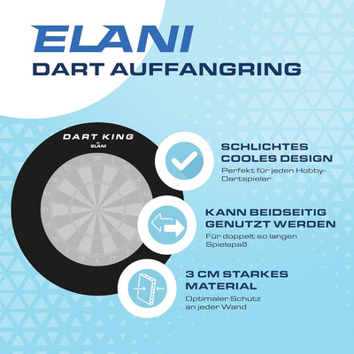 ELANI – klimaneutraler Dartring für optimalen Schutz von Wand, Boden, Dartpfeil und Flight – passgen