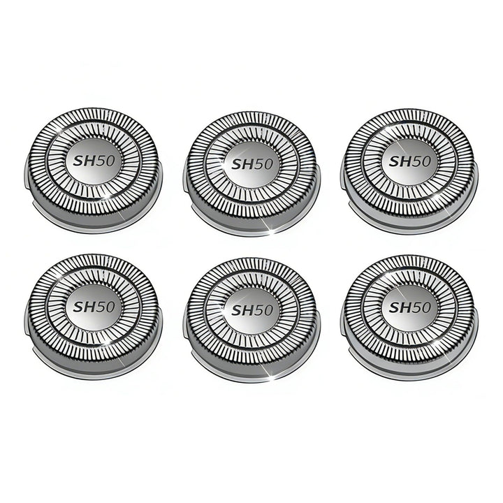 Ersatzköpfe SH50 im 6er-Pack, kompatibel mit Norelco Rasierern der Serie 5000 – Verbesserung mit lan