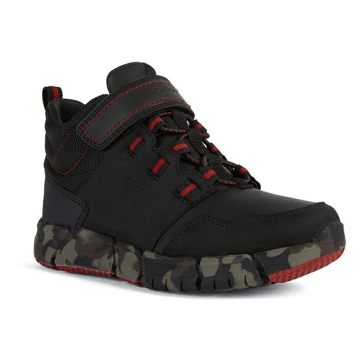 Geox Jungen J Flexyper Boy B ABX Ankle Boot 33 EU Black Red, 33 EU Black Red