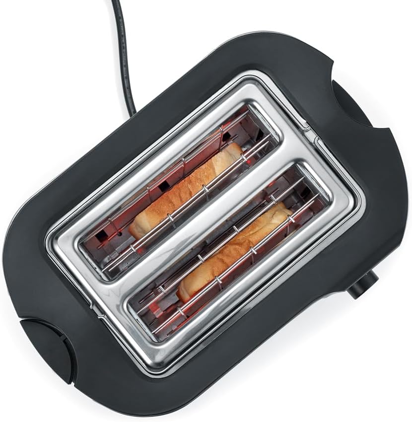 SEVERIN Automatik-Toaster, Toaster mit Brötchenaufsatz, hochwertiger Edelstahl Toaster zum Toasten,