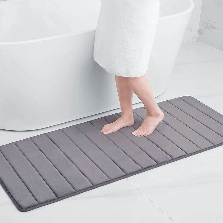 Homaxy Memory Foam Badezimmer Badeteppiche Saugfähige Rutschfester Badvorleger Waschbar Badematte -