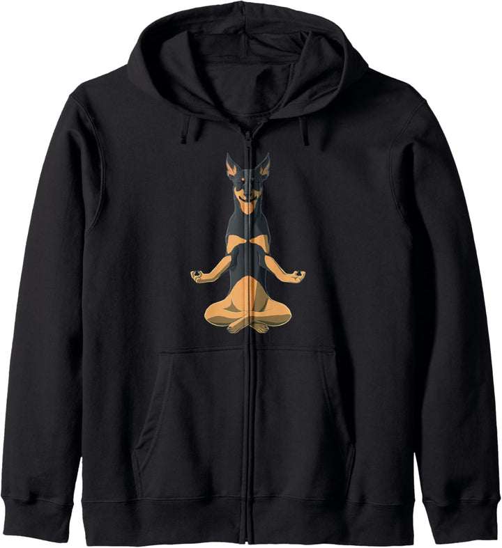 Lustihes Yoga Hund Australian Kelpie Kapuzenjacke